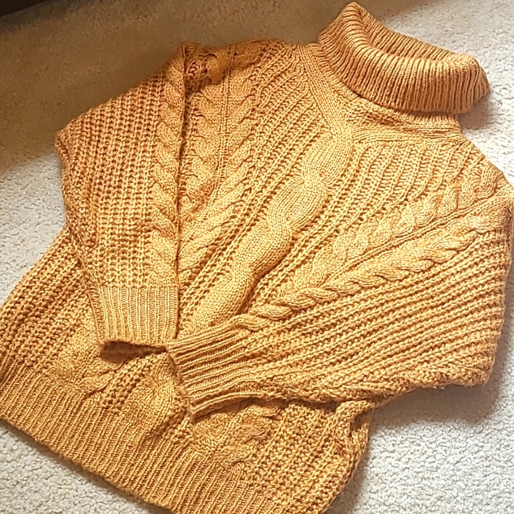 Cable Knit Brown Sweater